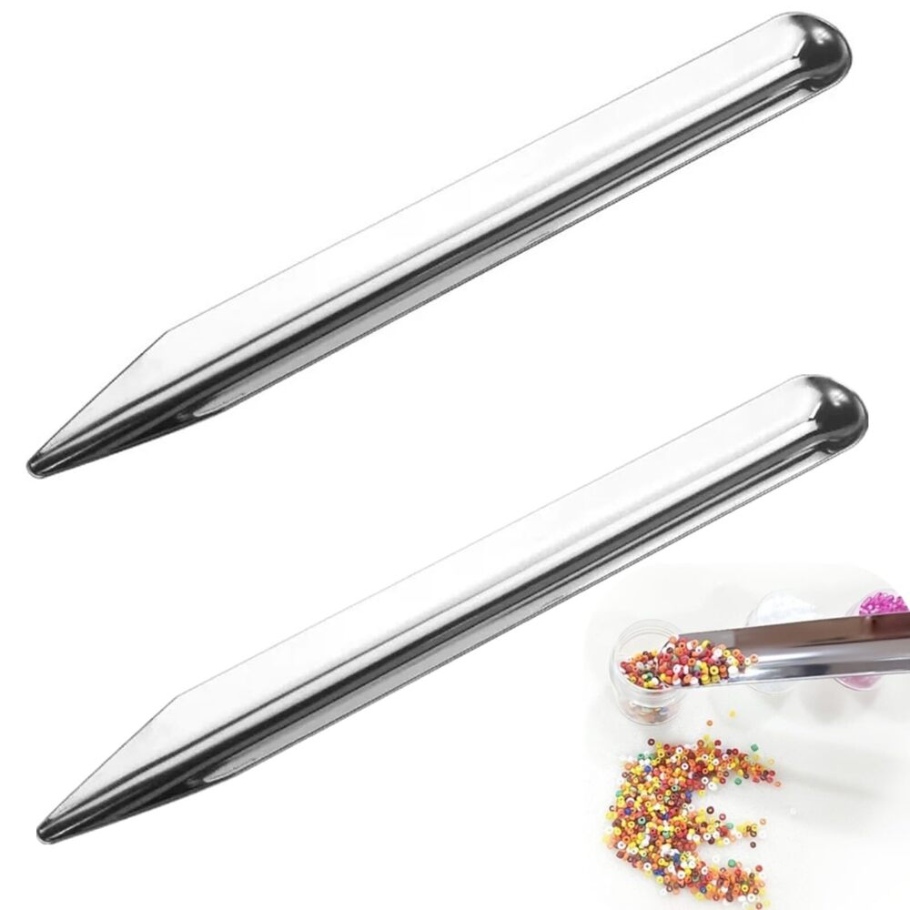 1577 2 Pcs Bead Scoop for Jewelry Making, Stainless Steel Beads Scoops